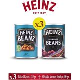 Heinz Meksika Kırmızı Fasulye 400 gr x 3 Ad + Baked Beans 415 gr x 3 - 10 gr