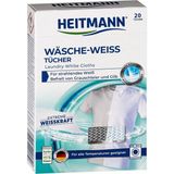 Heitmann Beyaz Çamaşır Mendili 20 Adet Hassas Kumaşlar için Yüksek Beyazlatma Gücü