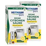 HEITMANN pure HEITMANN saf saf sitrik asit: ekolojik organik kireç çözücü - toz, 2x 350 g