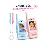 HEJARON Çocuk Görüntülü Konuşma Telsizi HD Kameralı Kablosuz Walkie Talkie 2'li Set