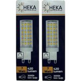 Heka (2 Adet) 7W (49W) 3000K (Gün Işığı) G9 Duylu Dim Edilebilir LED Kapsül Ampul - Sarı