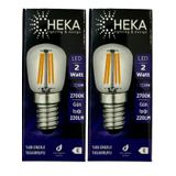 Heka 2W (22W) 2700K (Sarı Işık) E14 Duylu Led Rustik Ampul (2 Adet)