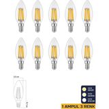 Heka 3 Renkli LED Filament Rustik Ampul 6W E14 C35 ERD-260 - 10'lu