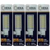 Heka (4 Adet) 7W (49W) 3000K (Gün Işığı) G9 Duylu Dim Edilebilir LED Kapsül Ampul - Sarı