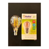 Heka 4 WATT E14 DUYLU AMBER CAMLI DİMMERLİ G45 MODELİ 220 LÜMEN 2200 KELVİN SARI IŞIK LED RUSTİK AMPUL