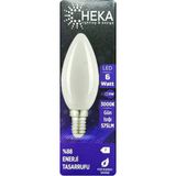 Heka 6W (51W) 3000K (Günışığı) E14 Duylu (Ince Duy) Soft Mum Ampul - Gün Işığı
