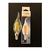 Heka 8 WATT E14 DUYLU ŞEFFAF KIVRIK CAMLI 1050 LÜMEN 3000 KELVİN GÜNIŞIĞI BUJİ LED AMPUL