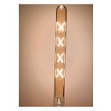 Heka 8 WATT E27 DUYLU 30 CM 2500 KELVİN 750 LÜMEN X ÇARPILI MODEL LED TÜP RUSTİK AMPUL