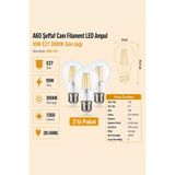 Heka A60 Şeffaf Cam Filament LED Ampul 10W E27 3000K Gün Işığı ERD-313 - 3'lü