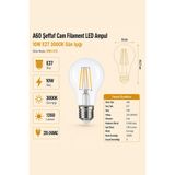 Heka A60 Şeffaf Cam Filament LED Ampul 10W E27 3000K Gün Işığı ERD-313
