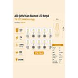 Heka A60 Şeffaf Cam Filament LED Ampul 7W E27 3000K Gün Işığı ERD-310 - 10'lu