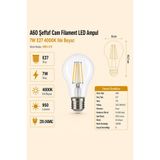 Heka A60 Şeffaf Cam Filament LED Ampul 7W E27 4000K Ilık Beyaz ERD-311