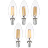 Heka Dekoratif Mum LED Avize Ampulü 6W 3000K E14 Gün Işığı 5'li Erd-92 - 1 - 10 W