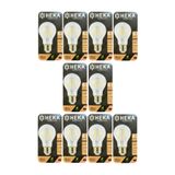 Heka LED Ampul, 6W (51W), 6500K Beyaz Işık, E27 Duy, Şeffaf, 10 Adet