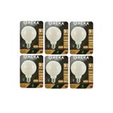 Heka LED Ampul, 9W (67W), 3000K Sarı Işık, E27 Duy, G125 Glop, 6 Adet