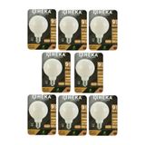 Heka LED Ampul, 9W (67W), 3000K Sarı Işık, E27 Duy, G125 Glop, 8 Adet