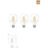 Heka Rustik Led Ampul E27 G95 6W 2700K Gün Işığı 3'Lü Erd-88