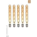 Heka Rustik Led Çubuk Ampul E27 8W 2500K Gün Işığı 5'Li Erd-38