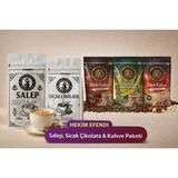 Hekim Efendi Dibek Kahvesi ( Kakuleli+Menengiç+Damla Sakızlı ) + Salep ( Sahlep )+ Sıcak Çikolata - 1 kg