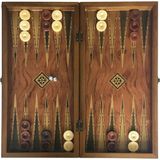 Helena Wood Art İşlemeli Klasik Büyük Boy Tavla
