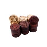 Helena Wood Art KİŞİYE ÖZEL YAZILI ŞİMŞİR TAVLA PULU (35 mm)
