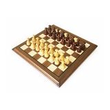 Helena Wood Art Masif Ceviz Sedefli Dama Takımı 40 Cm Kahve-50mm