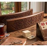 Helena Wood Art Ornelia Oymalı Oval Okey Takımı