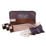 Helena Wood Art Sade Oval El Yapımı Masif Ahşap Okey Takımı