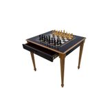 Helena Wood Art Satranç Masası Torna Ayak (70x80x72 Cm) Çekmeceli