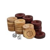 Helena Wood Art ŞİMŞİR AĞACI TAVLA PULU (28 mm)