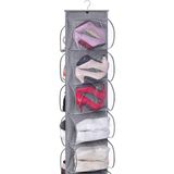 Helen's Home 10 Cepli Dolap Içi Ayakkabı ve Çanta Düzenleyici Geniş Hacimli Şeffaf Pencereli Organizer 125CMX37CM - Gri - 125 x 37 cm