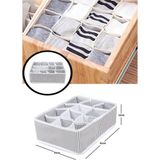 Helen's Home 12 Bölmeli Kutu Çocuk Odası Dolap Çekmece Içi Çamaşır Çorap Düzenleyici Petek Akordiyon Organizer - 02 - Gri - 1 Adet - 35 x 25 x 15