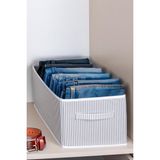 Helen's Home 2 Adet Dolap Içi Düzenleyici, Raf Düzenleyici, Katlanabilir Kıyafet Saklama Kutusu-40 CMX25 CMX20CM - Mavi