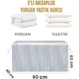 Helen's Home 2 Adet Megaplus Yorgan Yastık Hurcu En Büyük Boy Hurç Sandık Tipi Hurç