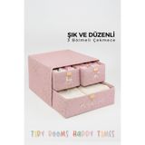 Helen's Home 2 Katlı 3 Gözlü Dolap Içi Düzenleyici Çekmece Içi Dolap Bebek Odası Düzenleyici Organizer