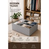 Helen's Home 2'li Set 12 Bölmeli Kutu Organizer Çocuk Odası Dolap Çekmece Içi Çamaşır Çorap Düzenleyici - Puantiyeli