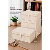 Helen's Home 4 Adet Large Boy Kıyafet Düzenleyici Hurç 50x40x30 cm Katlanır Elbise Saklama Kutusu Organizer