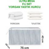Helen's Home 5'li Set Ultra Mega Sandık Tipi Hurç En Büyük Boy Yorgan Yastık Hurcu 75X40X40 cm