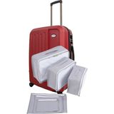 Helen's Home 6'lı Valiz Düzenleyici Fileli Set - Gri Benekli Bavul Içi Organizer Set Seyahat Hurcu Puantiyeli