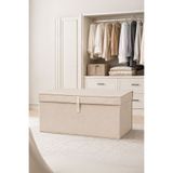 Helen's Home Büyük Boy Kapaklı Kutu Hurç 70x40x30 Saklama Kutusu Battaniye Yorgan Kıyafet Organizer Mega Plus