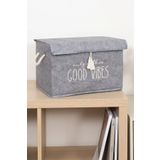 Helen's Home Çok Amaçlı Keçe Kapaklı Mini Kutu Organizer, Saklama Kutusu 35x24x24cm Gri