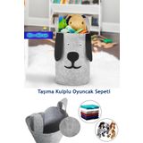 Helen's Home Köpek Figürlü Oyuncak Saklama Kutusu Kirli Çamaşır Sepeti
