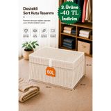 Helen's Home Large Boy Kıyafet Düzenleyici Hurç 50x40x30 cm Katlanır Elbise Saklama Kutusu Organizer MAXİ