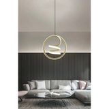 Helezon Modern Tekli Sarkıt LED Avize Antre - 3 - Krom