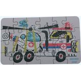 Helicopter Ambulance - Helikopter Ambulans / Small Puzzle 3-7 Yaş 24 Parça