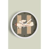 Helikopter Tasarımı Modern Duvar Saati - Çocuk Odası Duvar Saati - 25cm - Önü Camlı Beyaz Kasa, JH0978S25BKP