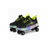 helinaria Işıklı Patenli Çocuk Ayakkabısı 4 Tekerlekli LED Sneaker Kız Erkek Günlük Spor Ayakkabı