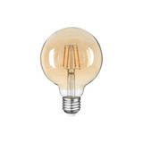 Helios 6W Rustik LED Ampul – E27 Duy, Amber Cam, Dekoratif Ampul (Balon)