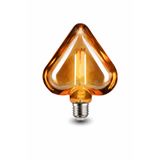 Helios Ledmar Ledmar HS-2069 6W E27 Rustik Kalp LED Ampul Amber Sarı Dekoratif Filament Vintage Ampul