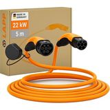 Helix® Elektrikli Araç Akıllı 22 Kw, 32A, Üç Fazlı, Mod3, 5m Tip2 Şarj Kablosu - Tüm Araçlarla Uyumlu